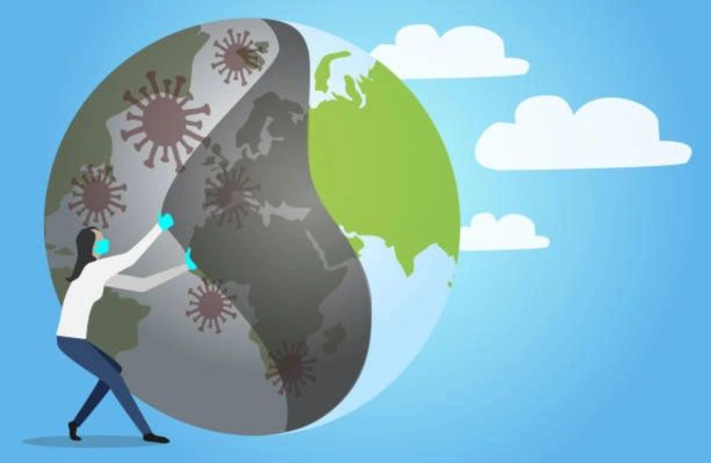 A person peeling back a screen covering the Earth, symbolizing gaining insight into executive dysfunction, ADHD, and the hidden challenges affecting daily life.